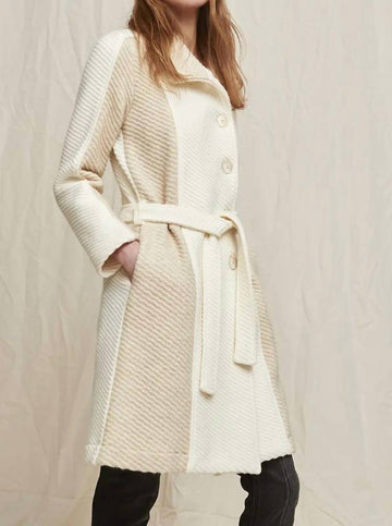 Aldo Martins ivory twill coat in ivory