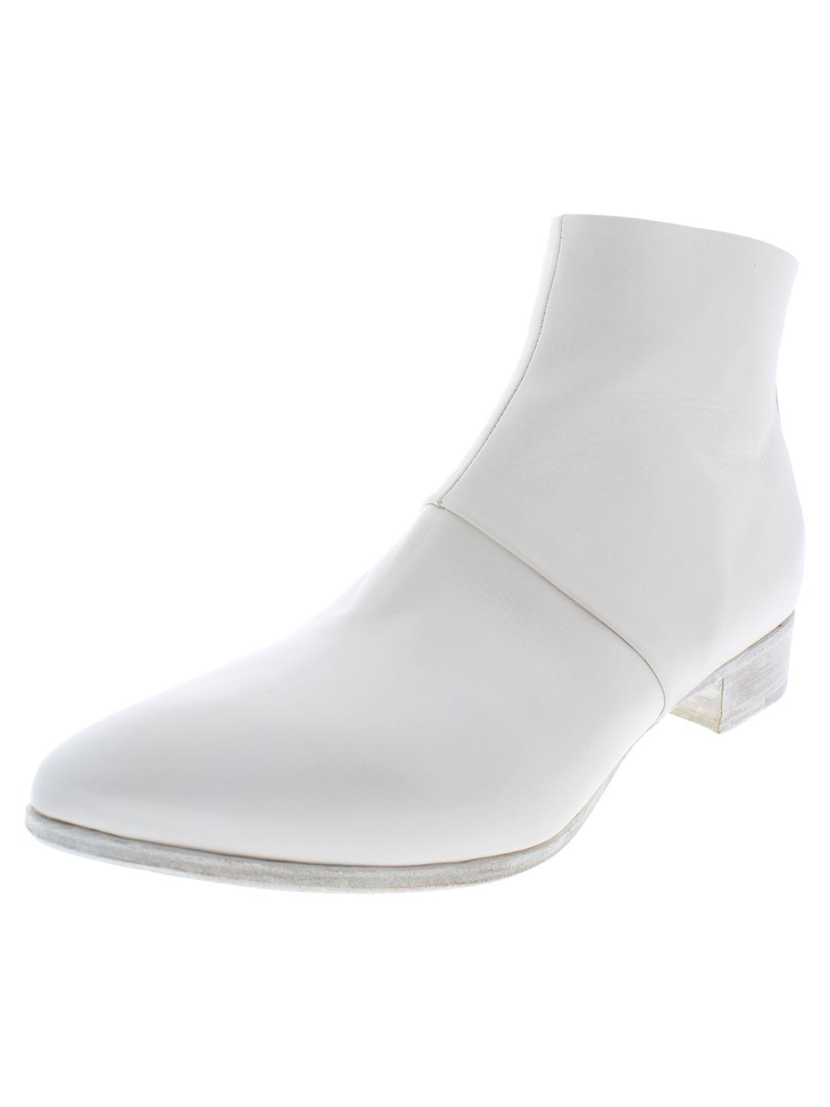 Alberto Fermani Bellina Womens Leather Mid-top Dress Boots In White