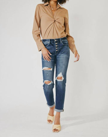 Kancan taygan perfect rise girlfriend jean in medium wash