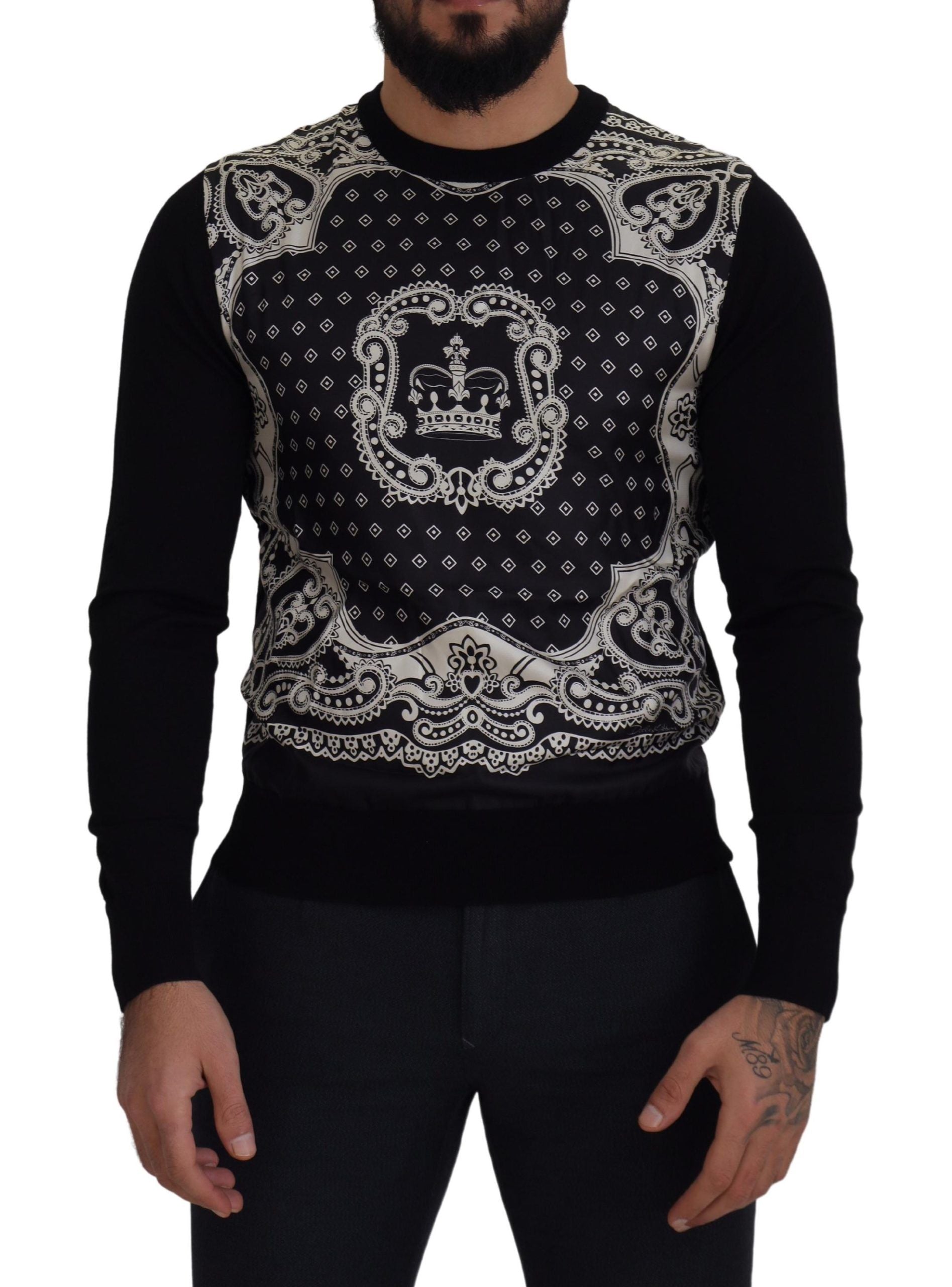 DOLCE & GABBANA Dolce & Gabbana  Bandana Crewneck Pullover Men's Sweater