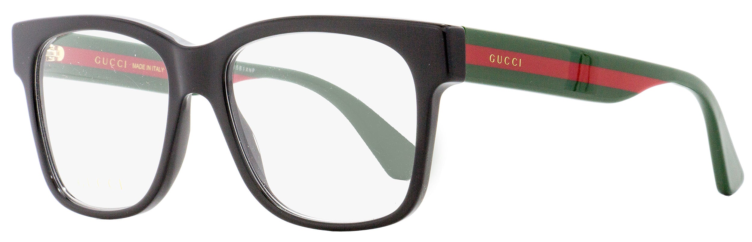 GUCCI Gucci Men's  Eyeglasses GG0342O 004 Black/Green/Red 56mm