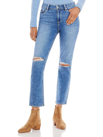 Paige womens distressed casual cropped jeans