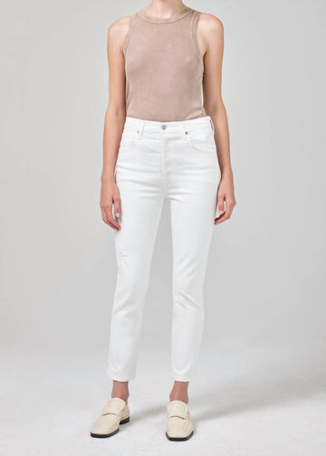 Citizens Of Humanity jolene slim straight jean in white out