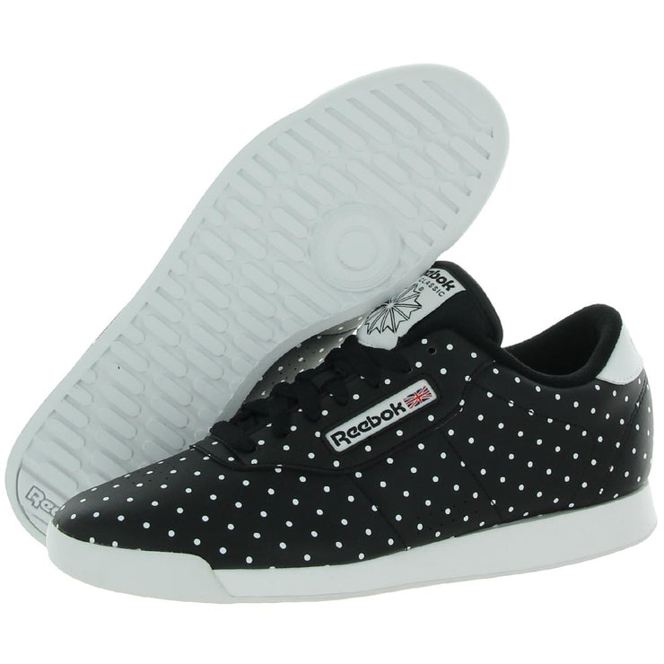 Princess Womens Faux Leather Polka Dot Casual and Fashion Sneakers