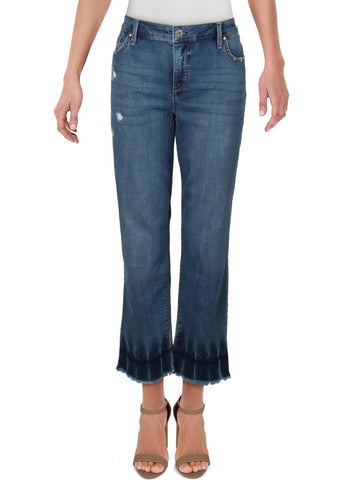 Jessica Simpson arrow womens denim distressed straight leg jeans