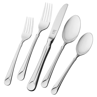 J.A. Henckels International Alcea 65-Piece Flatware Set, Silver