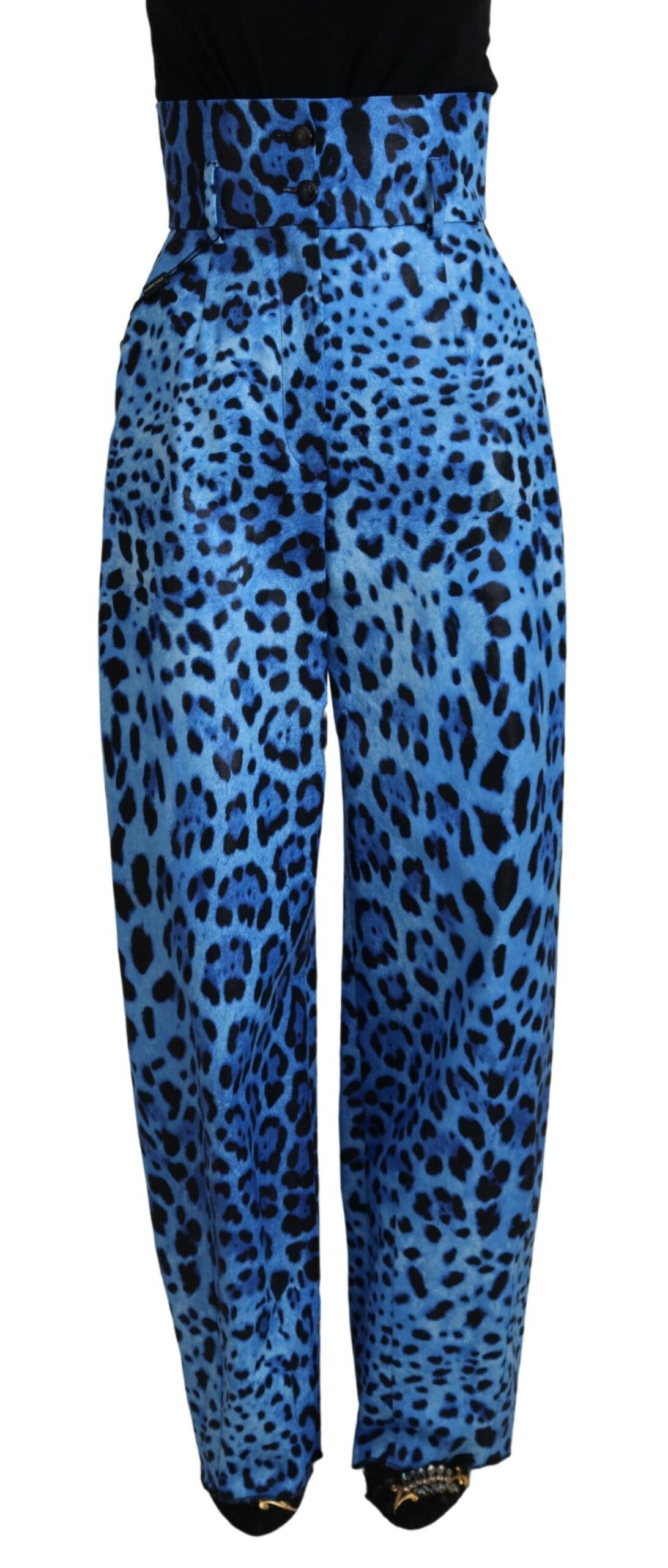 DOLCE & GABBANA Dolce & Gabbana  Leopard Print High Waist Women's Pants
