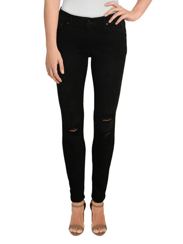Black Orchid jude womens mid rise destroyed skinny jeans