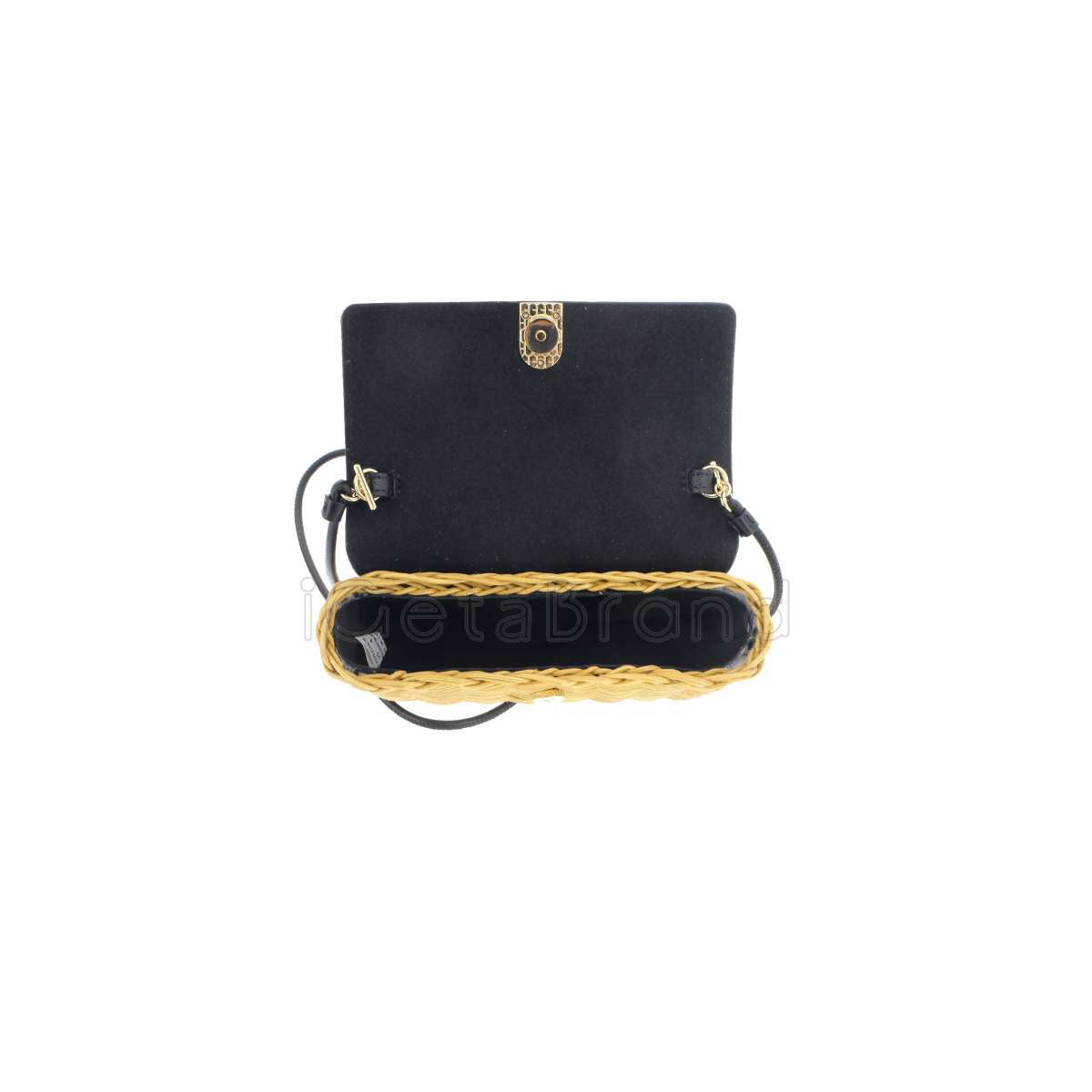 Shop Furla Women Diamante Basket Weave Leather Mini Crossbody Bag Nero Os In Black