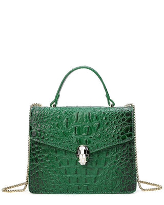 Tiffany & Fred Snake-embossed Leather Satchel in Metallic