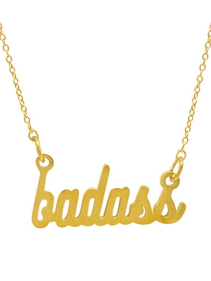 Safety Pin and Lock Chain Necklace gold – ADORNIA