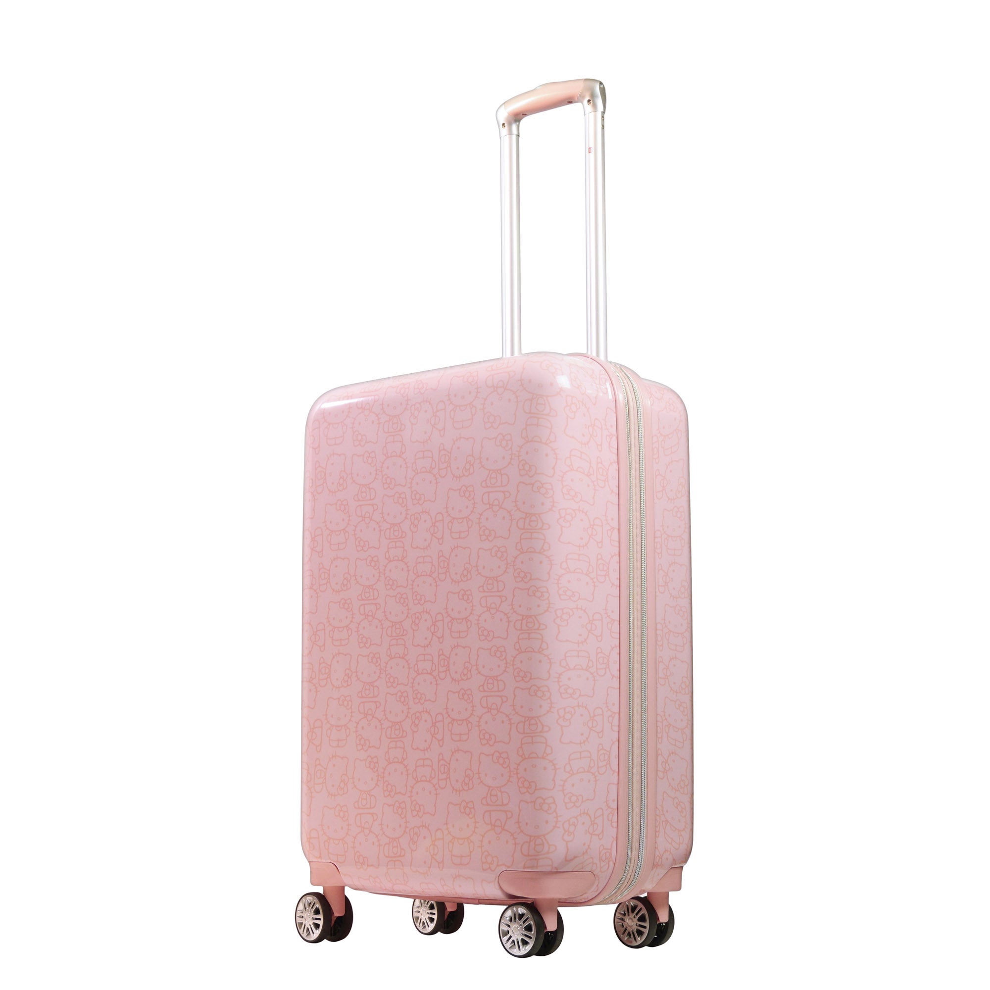 FUL Hello Kitty Pose All Over Print 25" Hard-Sided Luggage in Pink