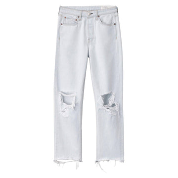 Rag & Bone maya high rise slim ditch plain ripped jeans in white