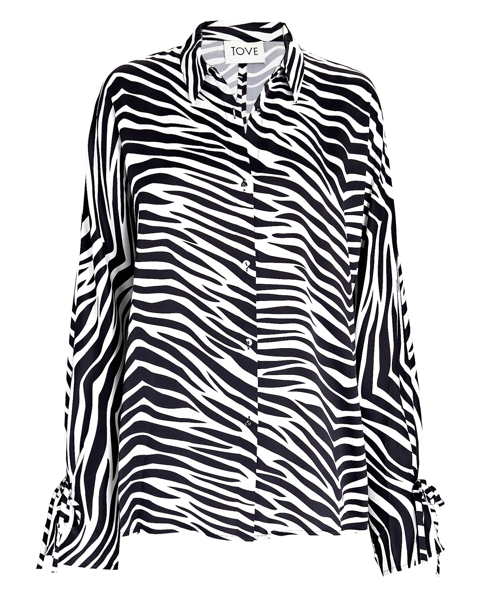 TOVE Tove Stevie Oversized Zebra-Print Silk Shirt