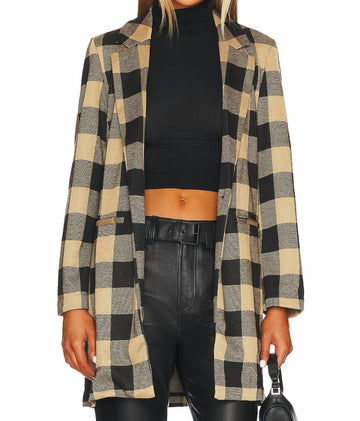 Sanctuary carly coat in connor plaid