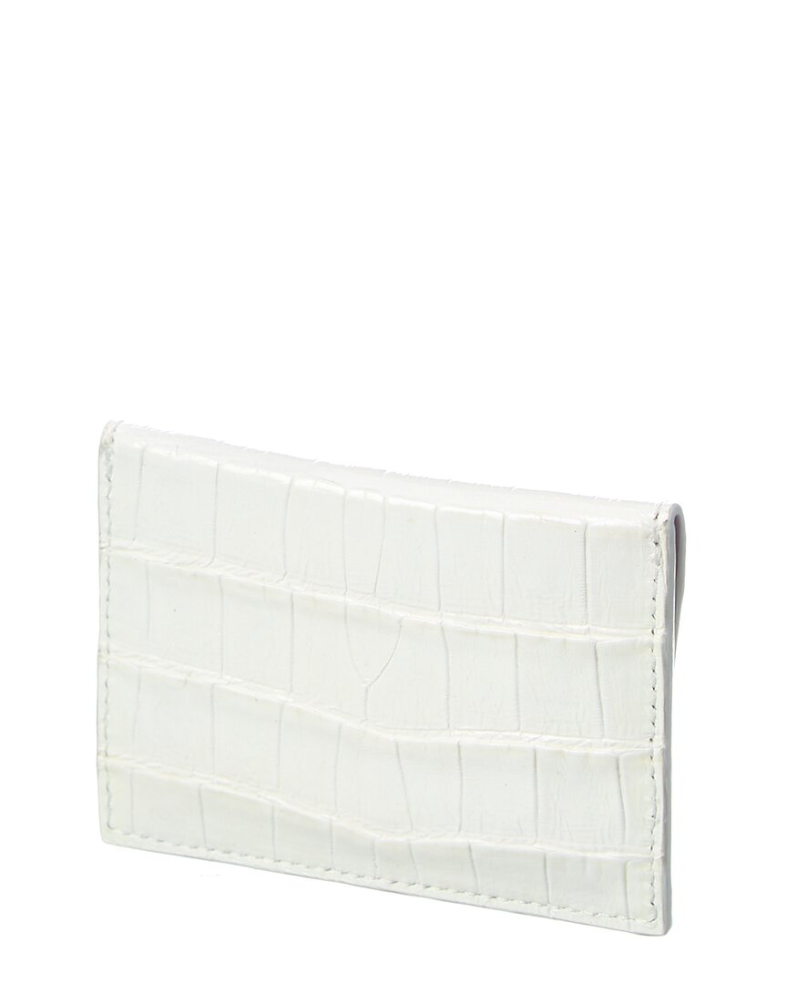 Vrijgevigheid Pessimistisch Roeispaan Versace La Medusa Croc-embossed Leather Card Holder In White | ModeSens