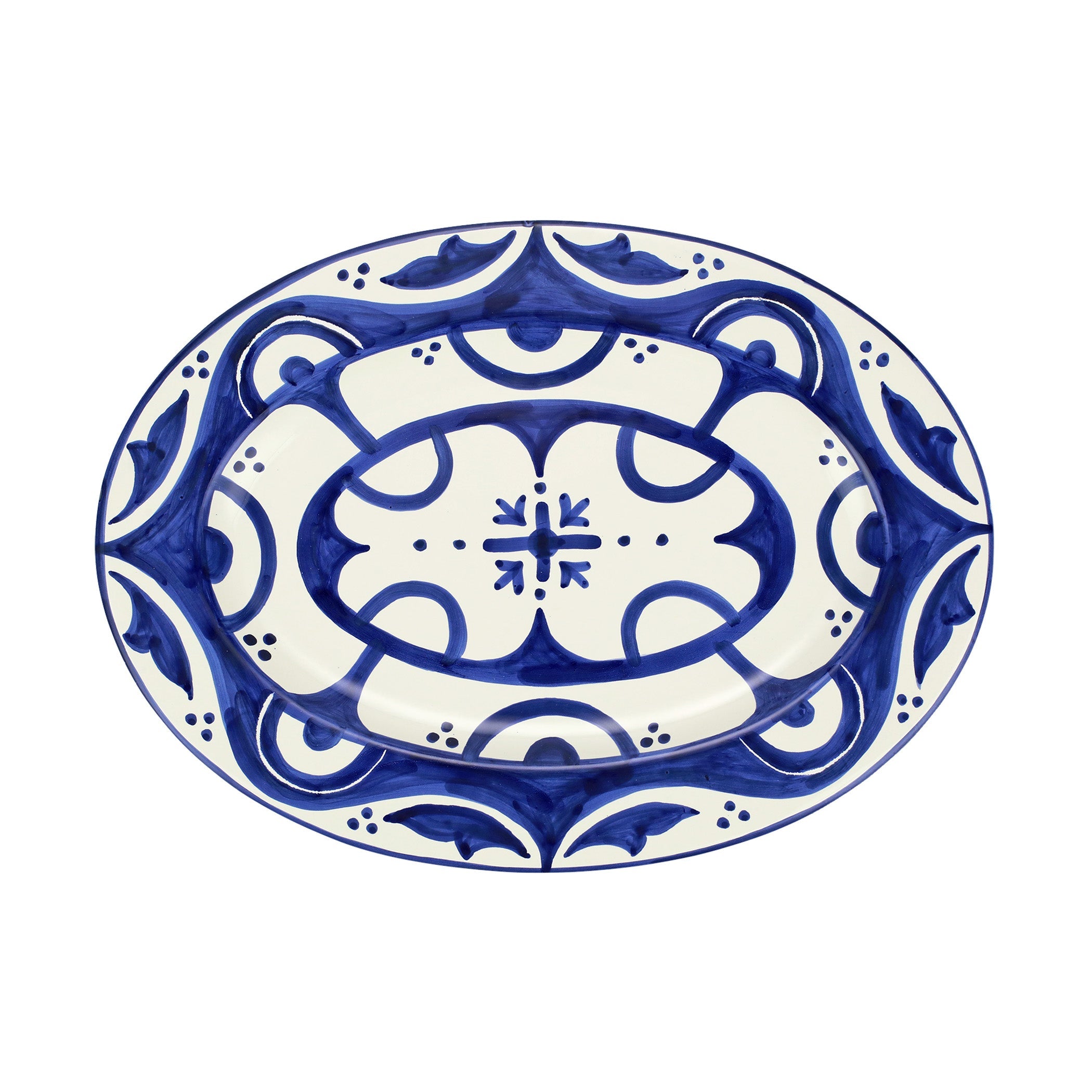 VIETRI Mosaico Cobalt Oval Platter