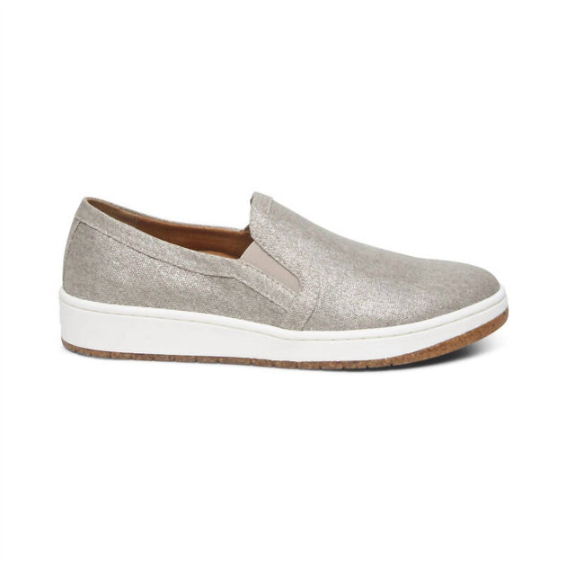 Aetrex Cameron Slip On Sneaker in Taupe | Shop Premium Outlets