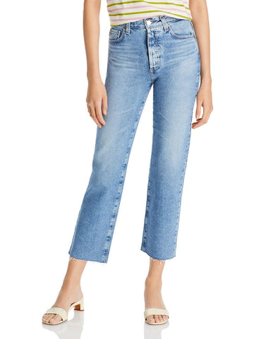 AG Adriano Goldschmied alexis womens high rise button fly cropped jeans