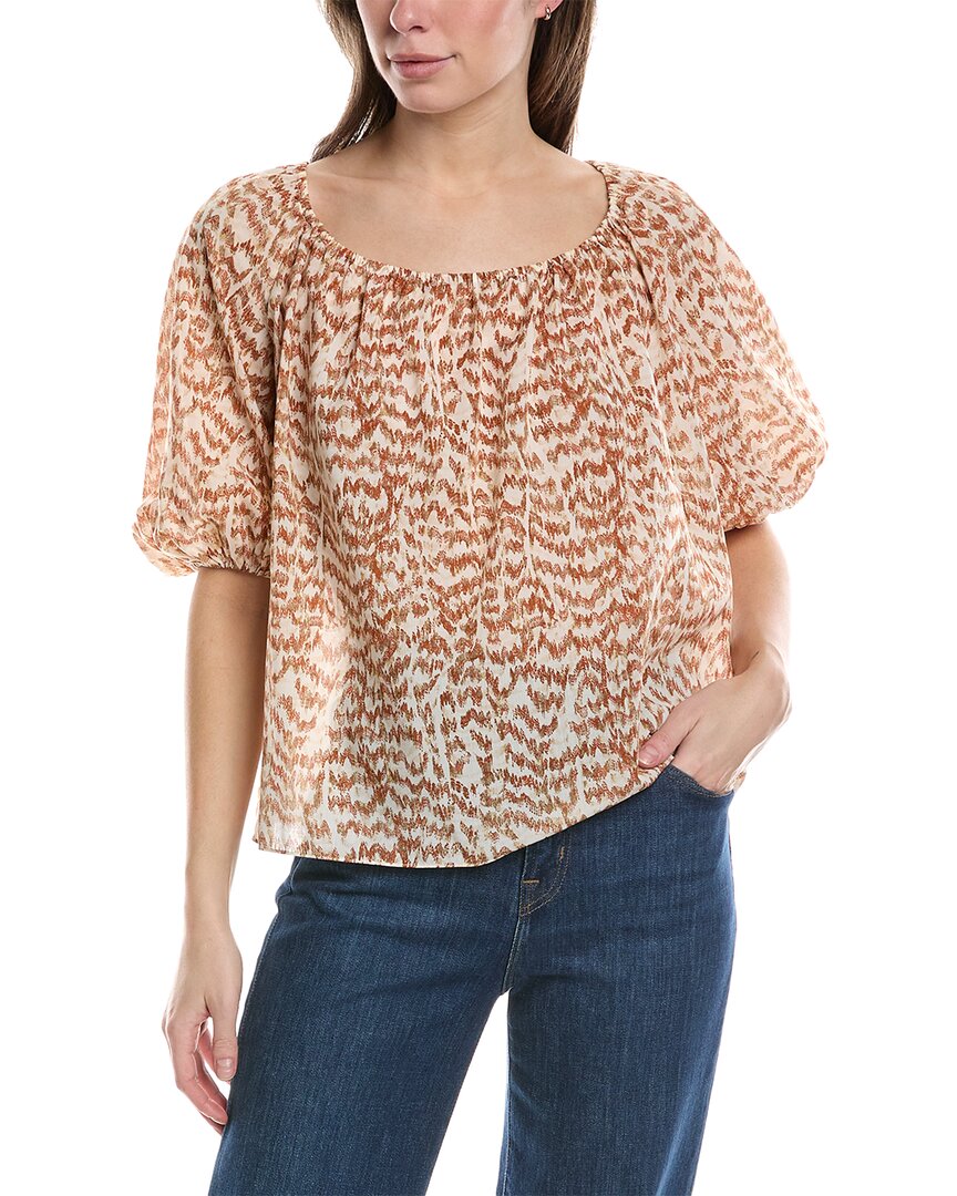 Shop Theory Scoop Tie Top In Beige