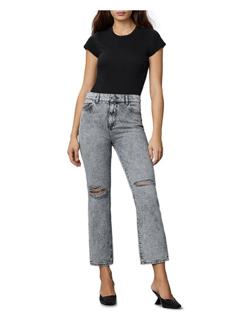 DL1961 womens high rise crop straight leg jeans