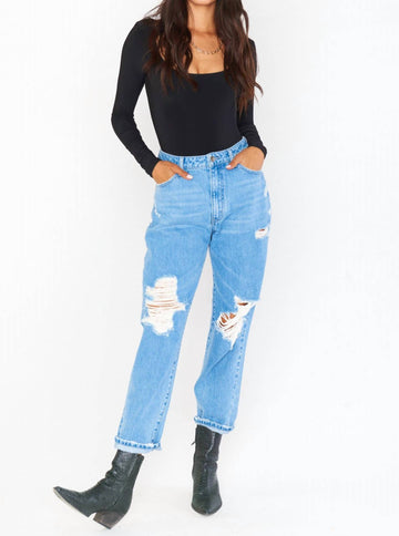 Show Me Your Mumu boston boyfriend jeans in vintage blue