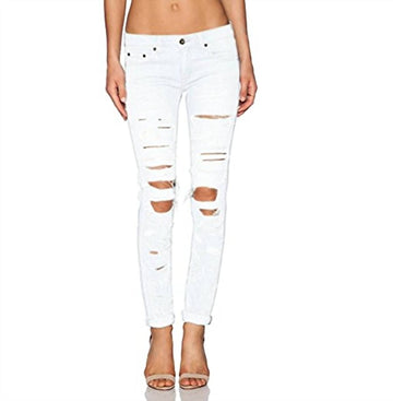 Rag & Bone thrash jeans in white denim