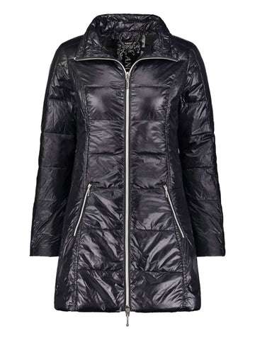 Anorak womens long down coat in black