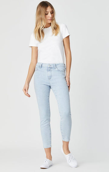 Mavi tess super skinny in bleached stripe stretch