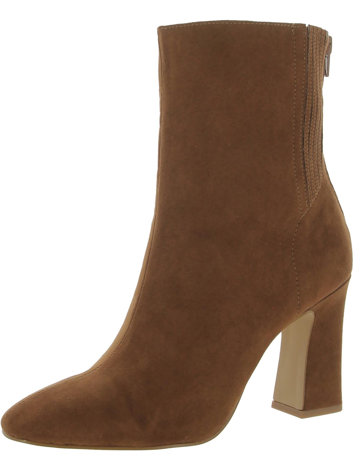 Shop New York And Company Womens Faux Suede Stretch Ankle Boots In Green