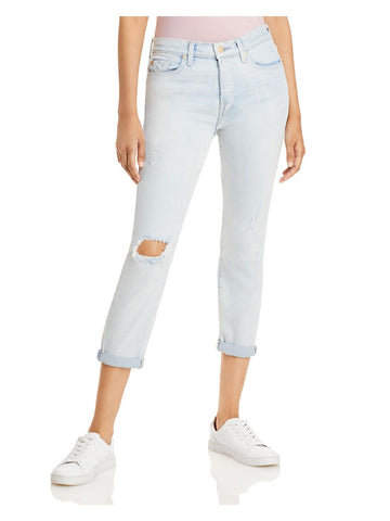 7 For All Mankind josefina womens destroyed button fly boyfriend jeans