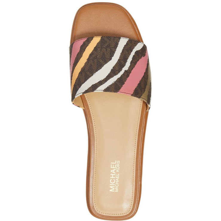 MICHAEL Michael Kors Womens Animal Print Slip On Slide Sandals | Shop  Premium Outlets