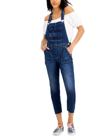 Tommy Jeans womens denim logo overall jeans