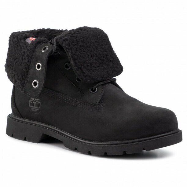Shop Timberland Linden Woods Tb0a1qst001 Women's Black Fold-down Winter Boots Xxx662