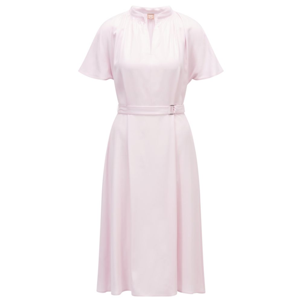 HUGO BOSS Belted dress with open neckline