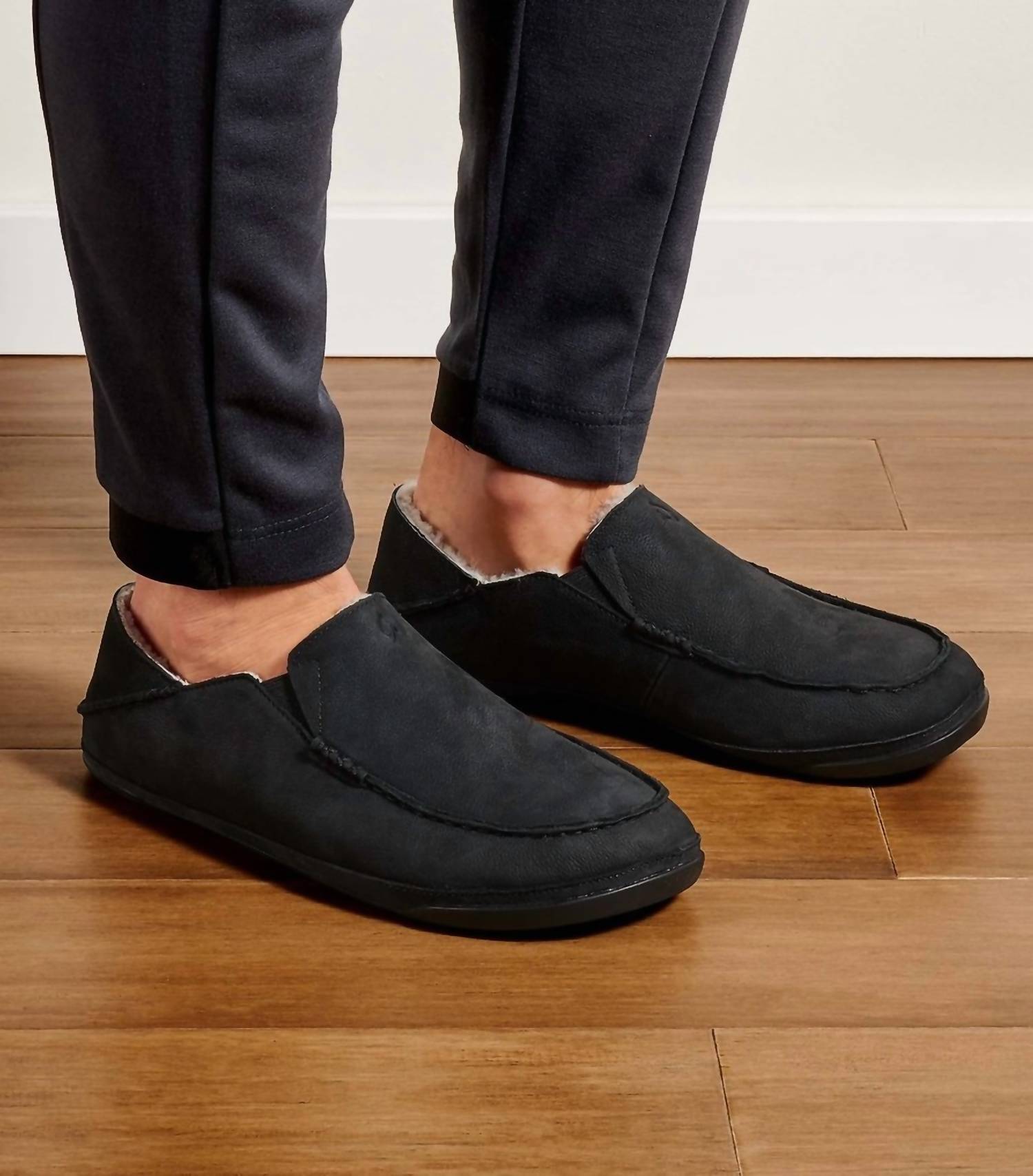 OLUKAI Men'S Kipuka Hulu Slipper in Black