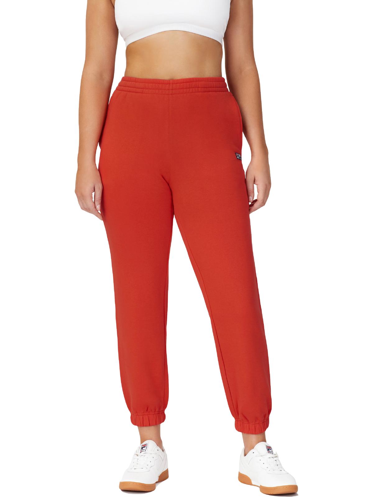 Fila Lassie Womens Fitness Activewear Sweatpants In Red