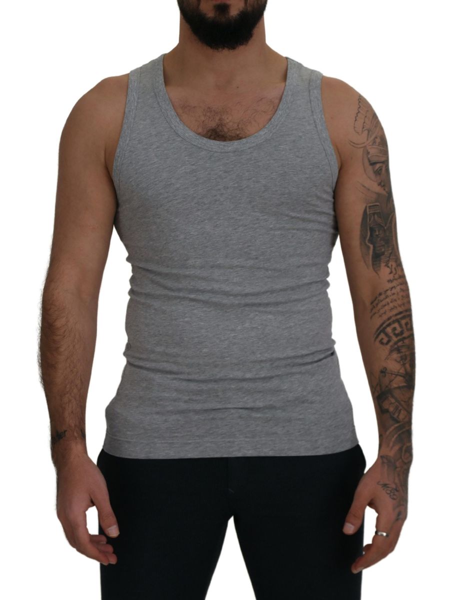 DOLCE & GABBANA Dolce & Gabbana  Cotton Sleeveless Logo Men Men's T-shirt