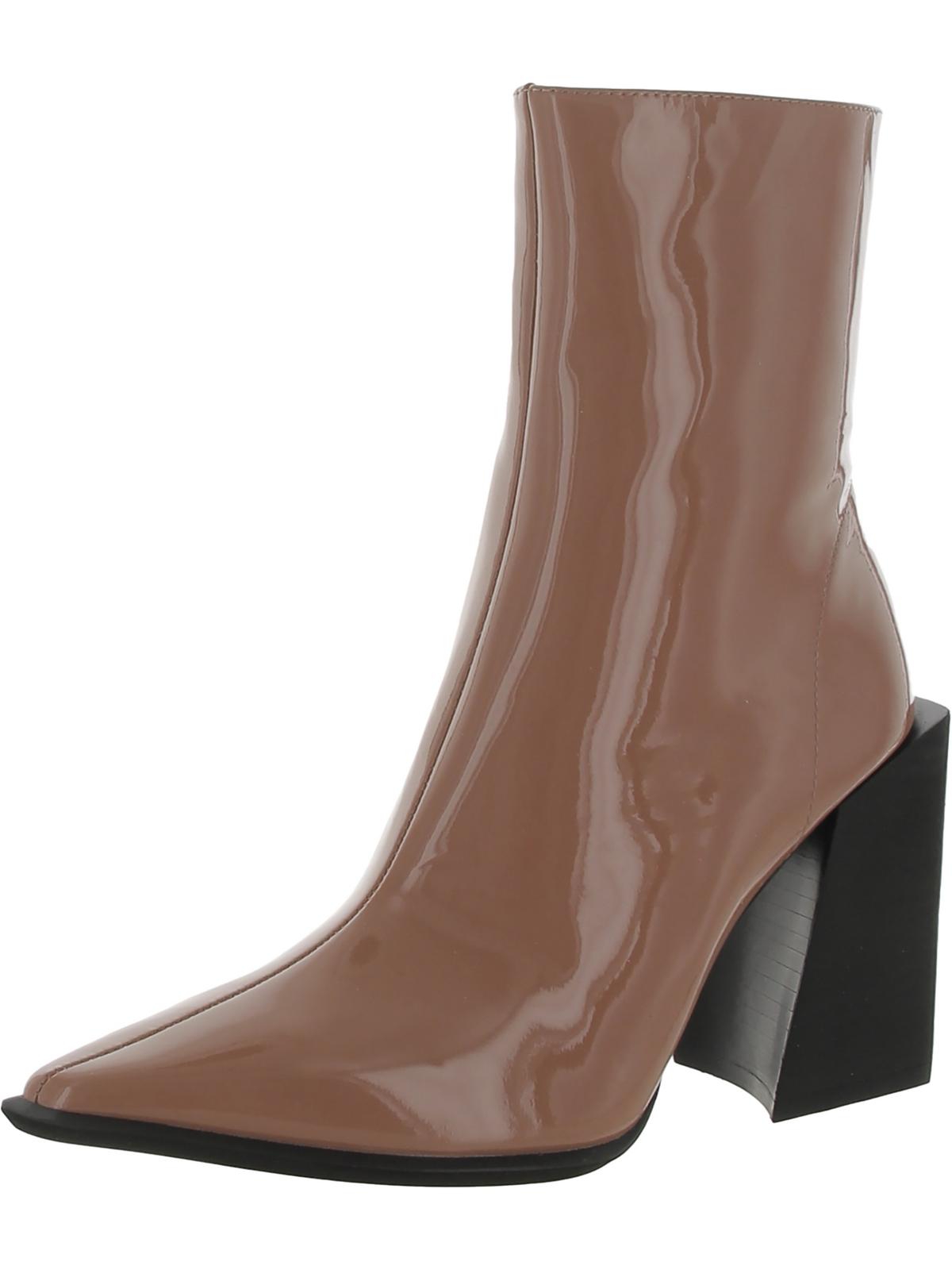Shop Jeffrey Campbell Womens Leather Pointed Toe Ankle Boots In Brown