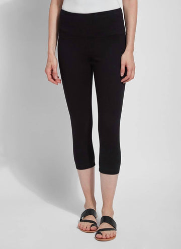 Lysse denim capri pant in black