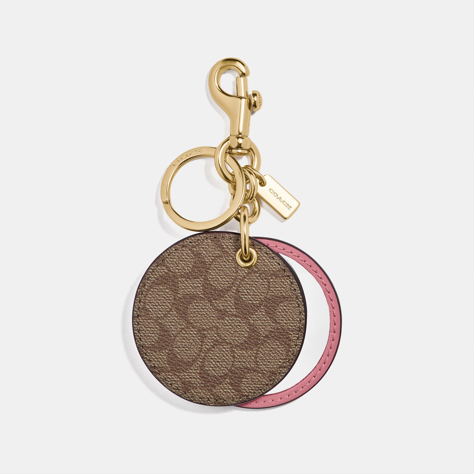 Coach Outlet Mirror Bag Charm In Signature Canvas