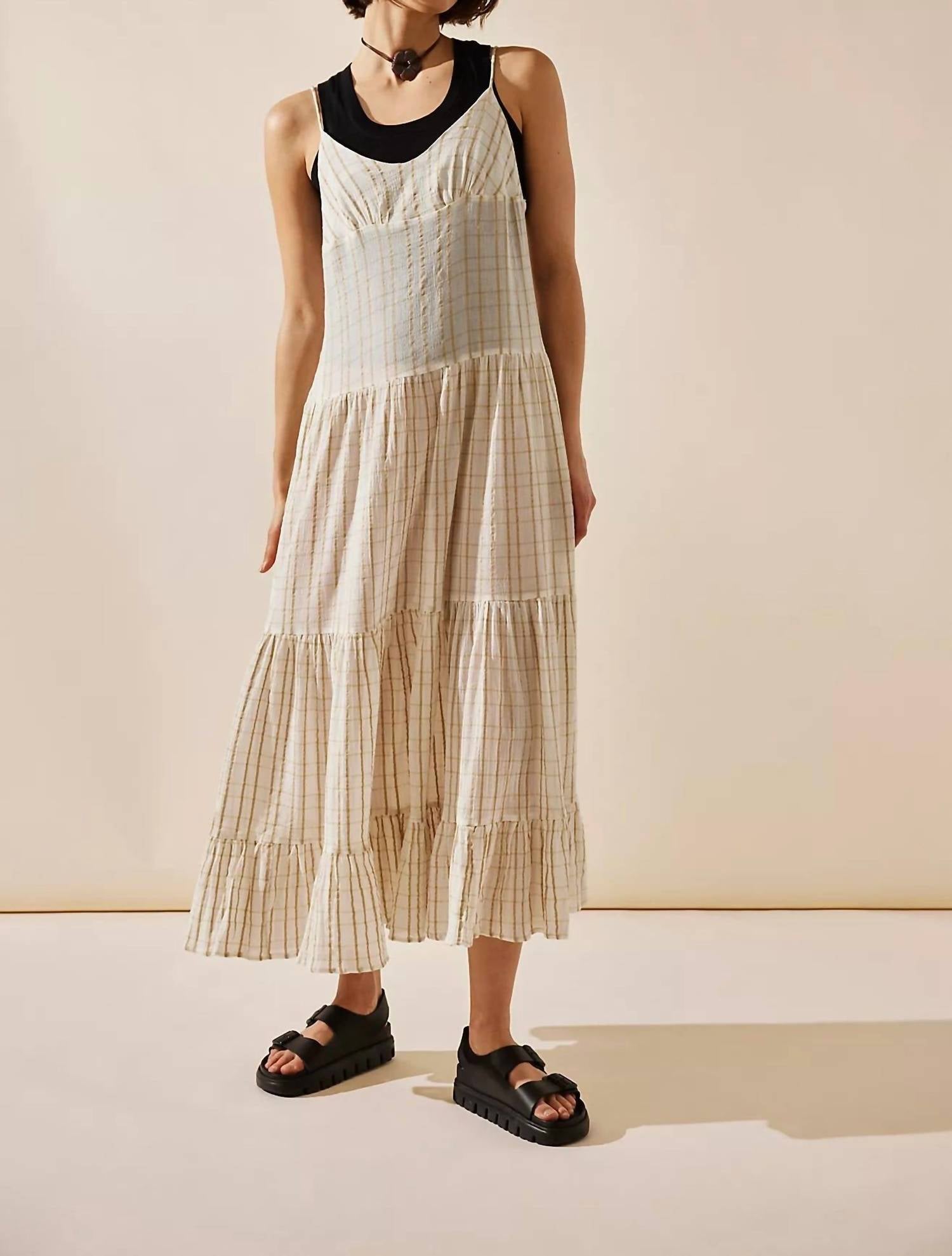 FREE PEOPLE Marigold Maxi Dress In Canvas Combo