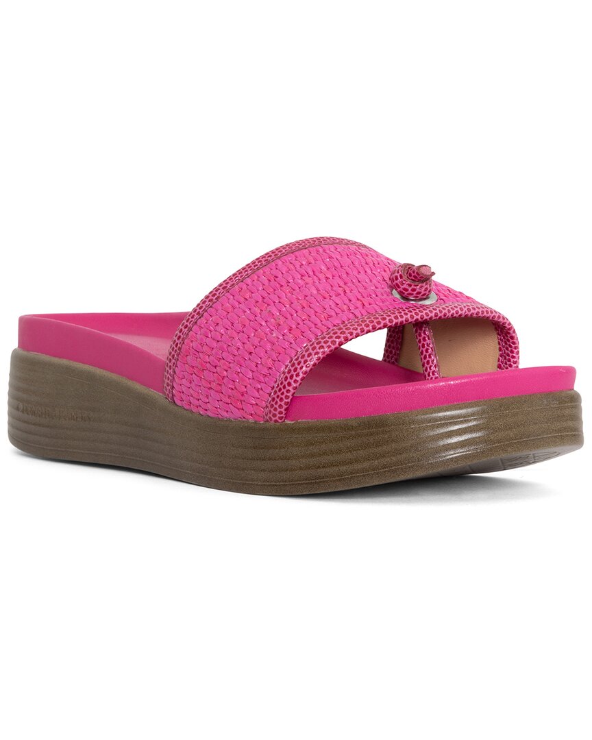 Shop Donald Pliner Ferrah Raffia Sandal In Pink