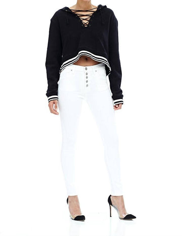 Hudson ciara high rise ankle skinny jean in white