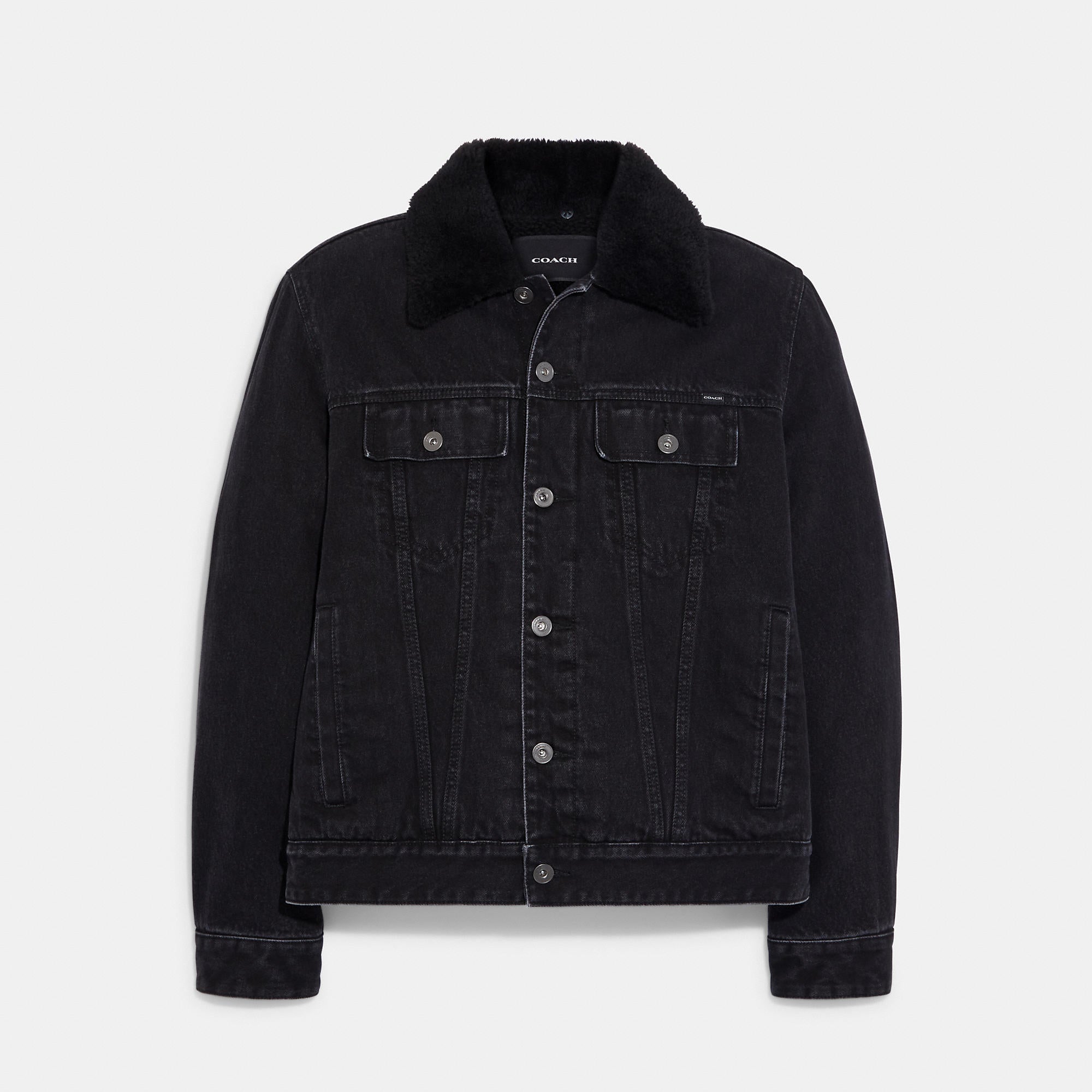 Coach Outlet Denim Jacket With Sherpa Lining