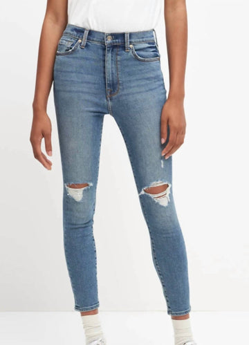 7 For All Mankind high waist ankle skinny denim in lvmuse