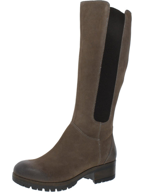 Salvia Carmen Womens Leather Block Heel Knee-High Boots | Shop Premium ...
