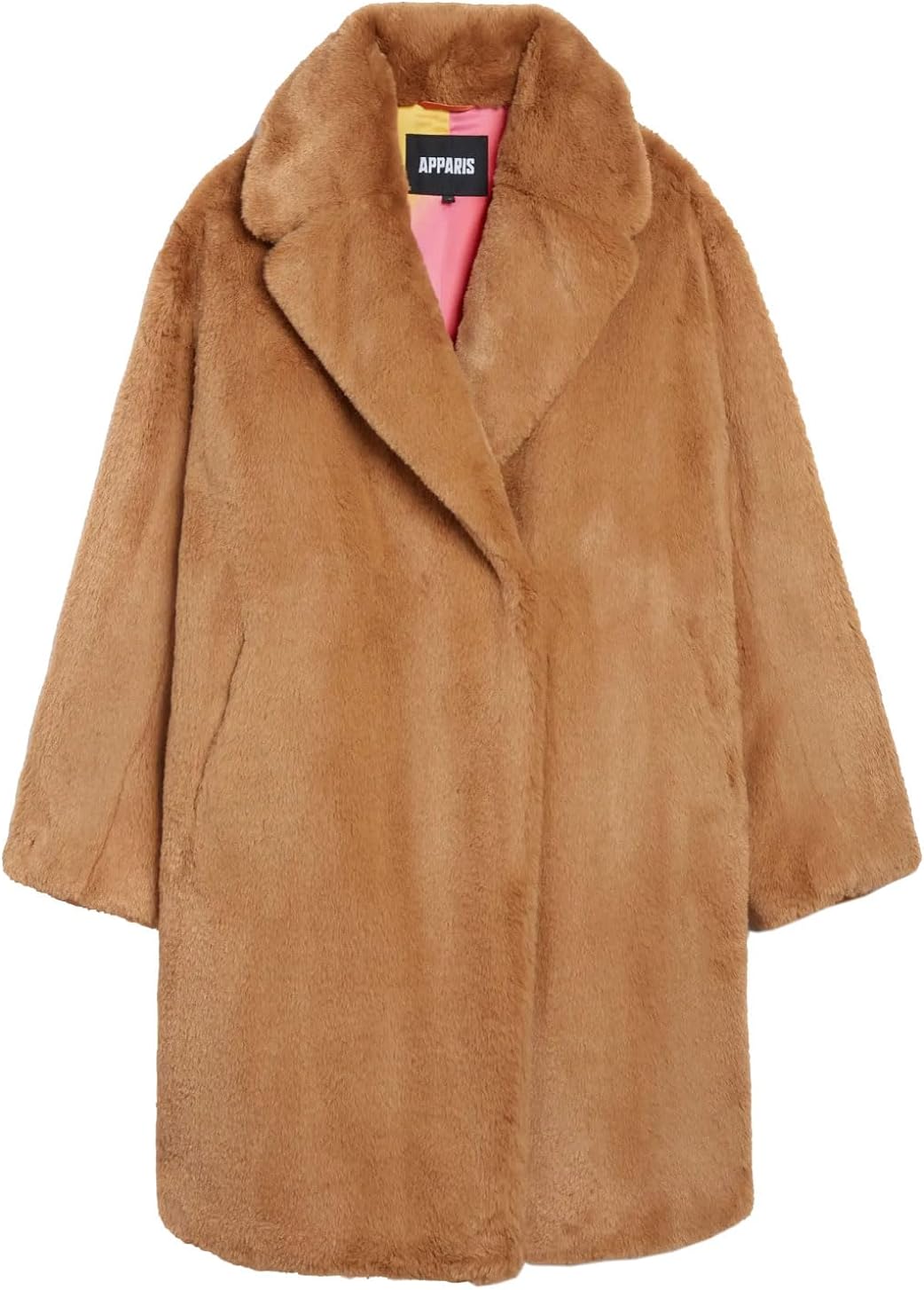 Shop Apparis Women's Stella Faux Fur 3/4 Coat, Biscuit Brown