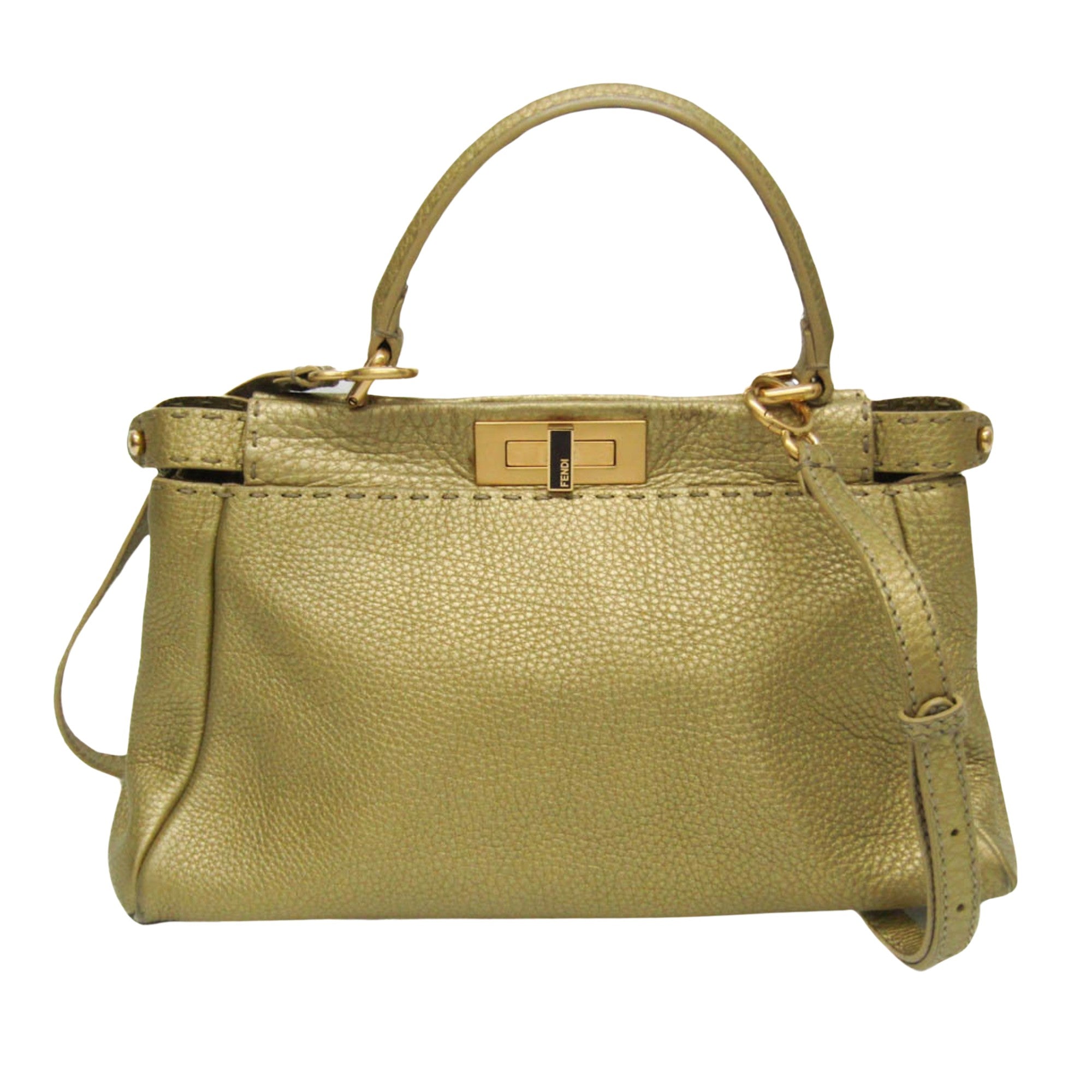 image of Fendi Peekaboo  Leather Shoulder Bag (Pre-Owned)