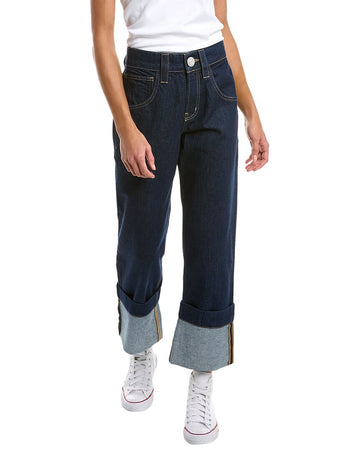 FRAME Denim oversized rinse wide leg jean